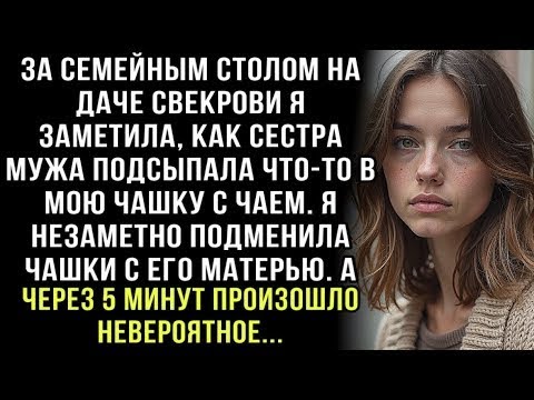 Видео: СЕСТРА МУЖА ЧТО ТО ПОДСЫПАЛА В МОЙ ЧАЙ  Я ПОМЕНЯЛА ЧАШКИ СО СВЕКРОВЬЮ  А ЧЕРЕЗ 5 МИНУТ СЛУЧИЛОСЬ