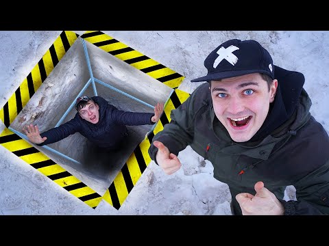 Видео: Сделали БУНКЕР для апокалипсиса внутри сугроба!