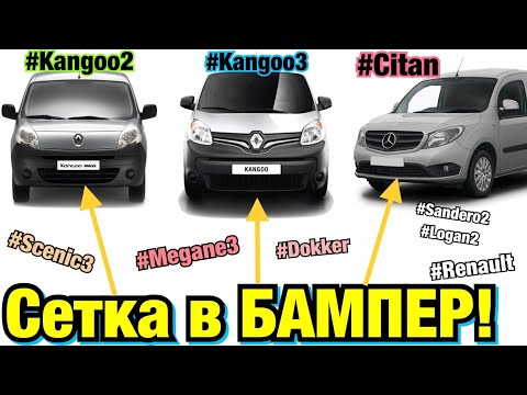 Видео: Защитная СЕТКА В БАМПЕР Кенго 3. Кенго 2. Ситан. Kangoo 3. Citan. Kangoo 2. Megane 3. Scenic 3.