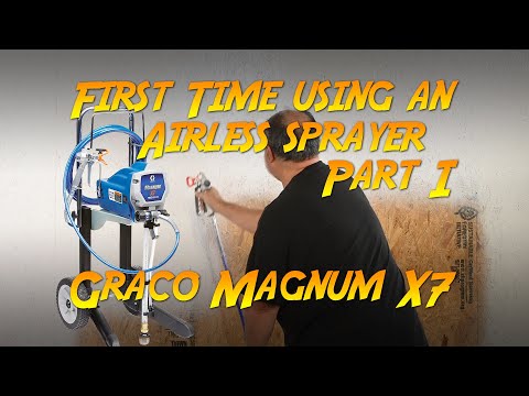 Видео: Первое использование безвоздушного распылителя. Часть I: Сборка, настройка и первое распыление (G...