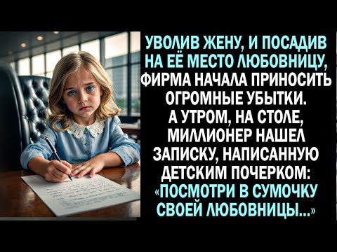 Видео: Устроив на работу любовницу вместо жены, он начал терпеть убытки. Но детская записка все изменила..