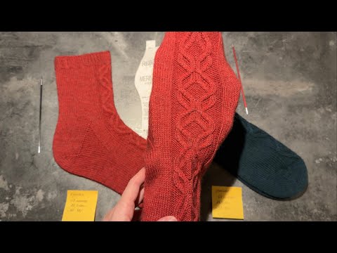 Видео: Красивые носки с косой спицами,подробный мк 2 часть