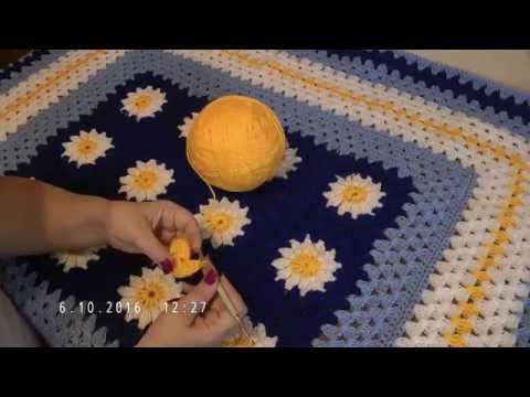 Видео: Плед Ромашки