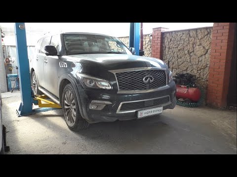 Видео: Регулировка ручного тормоза на INFINITI QX80 5,6  Инфинити Ку Икс 80 2014 года