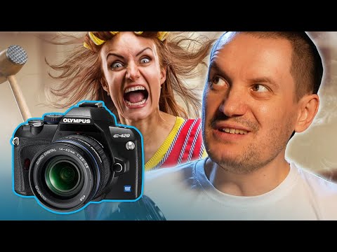 Видео: Почему жена выгоняет меня из дома?! - Обзор фотоаппарата Olympus E-420
