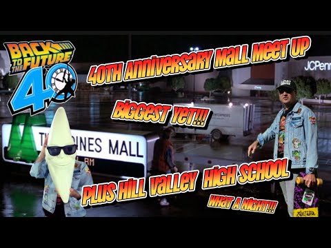 Видео: Встреча в торговом центре и школе Hill Valley High School в честь 40-летия фильма «Назад в будущее»