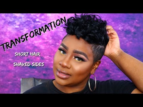 Видео: ПРЕОБРАЖЕНИЕ КОРОТКИХ ВОЛОС С ВЫБРИТЫМИ ВИСКАМИ