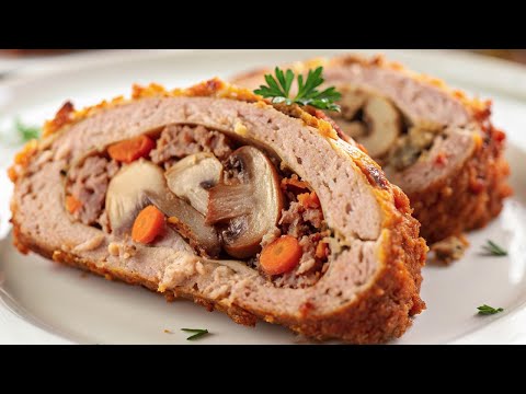 Видео: Приготовьте самый вкусный мясной рулет на свете! Тает как масло!
