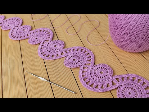 Видео: Ажурное ЛЕНТОЧНОЕ КРУЖЕВО вязание крючком КАЙМА мастер-класс How to Crochet Lace Tape Ribbon