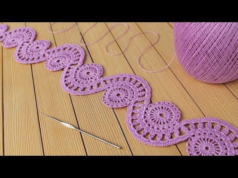 Видео: Ажурное ЛЕНТОЧНОЕ КРУЖЕВО вязание крючком КАЙМА мастер-класс How to Crochet Lace Tape Ribbon