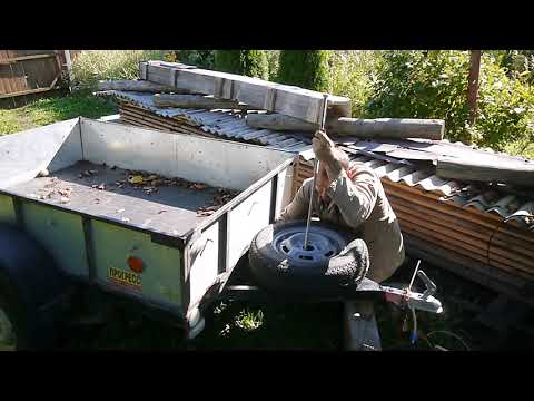 Видео: Как прикрепить запасное колесо к прицепу
