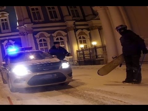 Видео: На сноуборде по центру Санкт-Петербурга 2016 год GoPro 4