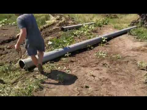 Видео: Орошение полей. Демонтаж труб орошения и обзор пшеницы.