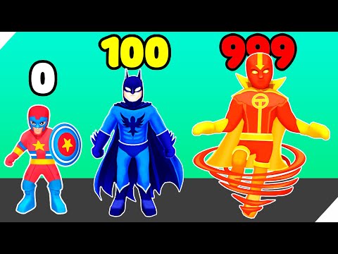 Видео: ЭВОЛЮЦИЯ ГОНКИ РАЗНЫХ СУПЕР ГЕРОЕВ! Hero Transform Superhero Games