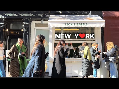 Видео: [4K]🇺🇸 Нью-Йорк 🌞🗽🚕: Оживленный Гринвич и Вест-Виллидж / Leon's Bagels🥯Te Company🥮🫖 Февраль 2024 г.