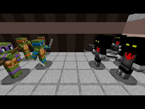 Видео: ЧЕРЕПАШКИ НИНДЗЯ ПРОТИВ КЛАН ФУТ!!! ЧЕРЕПАШКИ НИНДЗЯ В МАЙНКРАФТ MINECRAFT