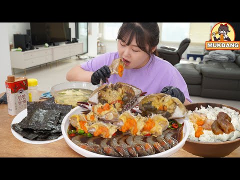 Видео: Mukbang | 🦀Крабы и креветки, маринованные в соевом соусе, с рисом.