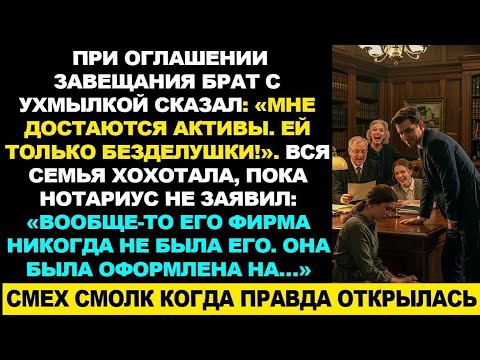 Видео: Родня смеялась над сестрой на завещании… не зная, что нотариус сейчас раскроет тайну. История