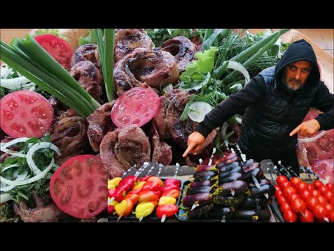 Видео: ХОРОВАЦ. Как приготовить овощи на мангале.  Овощной шашлык на зиму. Быстро и вкусно. Салат 5 минут.