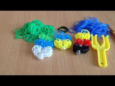 Видео: Брелки-сердечки из резинок на рогатке