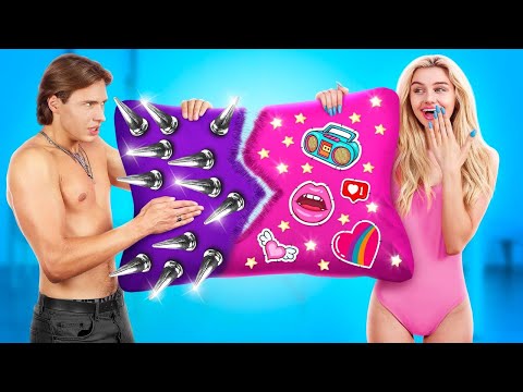 Видео: Двоповерхове Ліжко для Soft Girl vs E-Boy | Ми Побудували Хороший VS Поганий Секретний Будиночок