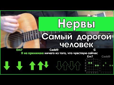 Видео: Нервы - Самый дорогой человек \ Разбор песни на гитаре \ Табы, аккорды и бой