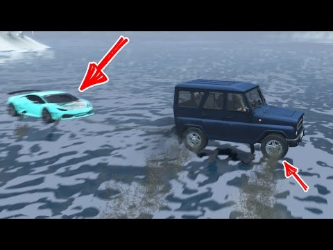 Видео: УАЗ "АНТИГЕЛИК" ПРОТИВ LAMBORGHINII HURACAN НА ЛЬДУ! ЗИМНИЙ SPIN TIRES!
