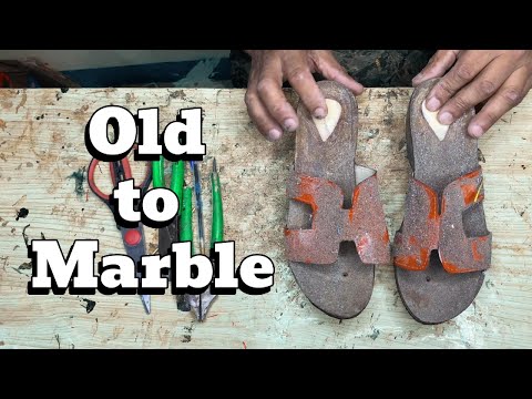 Видео: От Старых Сандалий к Мраморному Искусству | Уникальное DIY Преображение