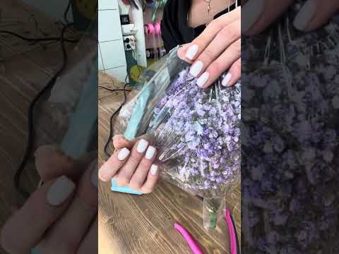 Видео: Флористика - это красиво. Гипсофила в шаре. @Woman_blog_shorts