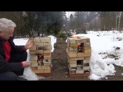 Видео: Сравнение опытным путем двух печей:подовой и колосниковой.