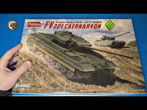 Видео: Британский тяжёлый танк CAERNARVON в масштабе 1/35 от Amusing Hobby