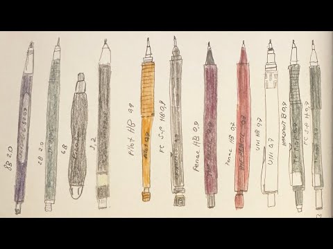 Видео: Лучшие механические карандаши для художника. Часть 1