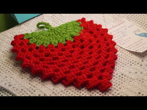 Видео: ПРИХВАТКА " Ягодка ", вязание КРЮЧКОМ , crochet beautiful pattern (узор № 288)