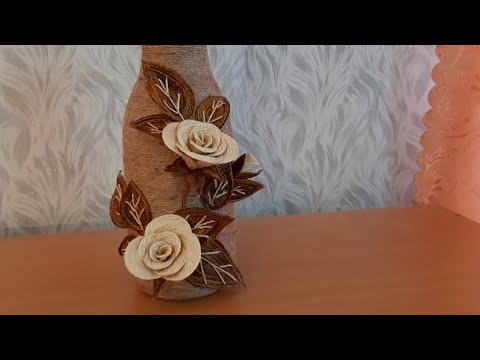 Видео: №99 Ваза с розами из джута.  Мастер класс