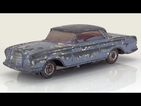 Видео: Мерседес 220 СЕ купе. Реставрация модели Corgi Toys № 230 1964 года.