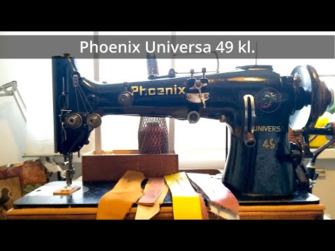 Видео: Немецкая швейная машина Phoenix 49 для кожи