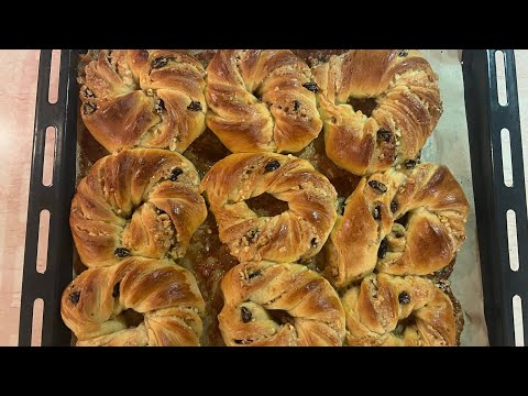 Видео: Булочки с изюмом и грецким орехом от Эльмиры фудкорт ELMIRA FOOD COURT #эльмира #арман 
