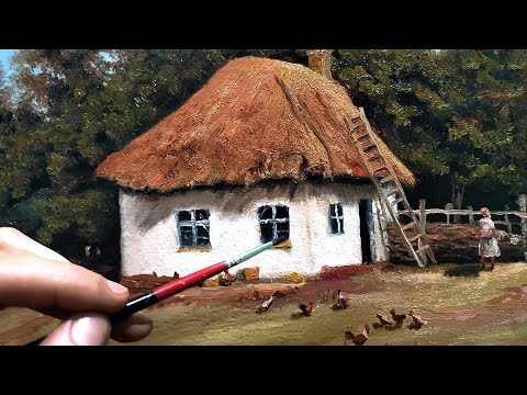 Видео: Как рисовать дом мазанку|как нарисовать село мастер класс для начинающих #живопись #art #уроки #арт