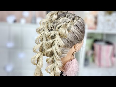 Видео: Объемные Косы на Резинках | Pull Through Braid | Trenzas Faciles