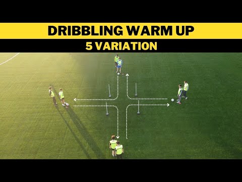 Видео: Разминка по ведению мяча l Футбольная тренировка | 5 вариаций | U13+