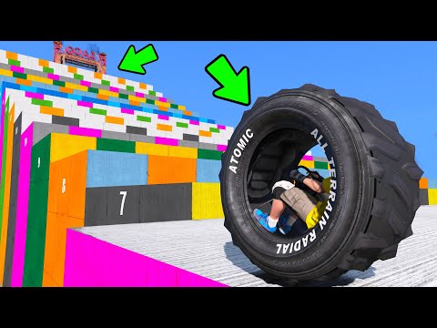Видео: СМОЖЕТ ЛИ КОЛЕСО ЗАБРАТЬСЯ ПО СТУПЕНЬКАМ ЛЕСТНИЦЫ? ЭКСПЕРИМЕНТ В ГТА 5!