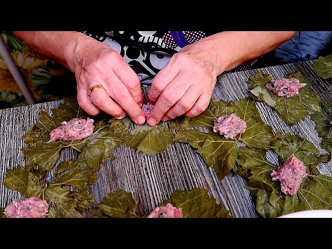 Видео: Долма из виноградных листьев. Как готовит долму дома моя свекровь из Баку