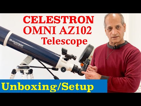 Видео: Celestron OMNI AZ 102: распаковка, начальная настройка и обзор бюджетного телескопа для начинающих.