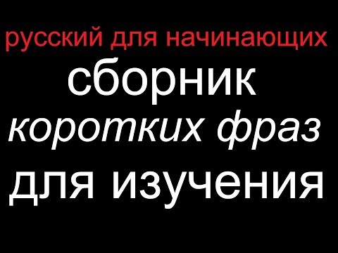 Видео: Разговорный русский: фразы для ежедневного общения