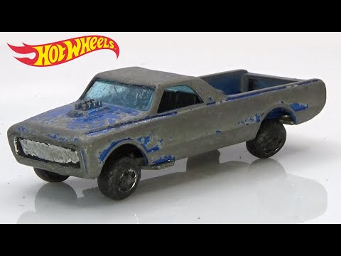 Видео: Hot Wheels Custom Fleetside Red Line. Реставрация литой модели первой серии 1968 года.
