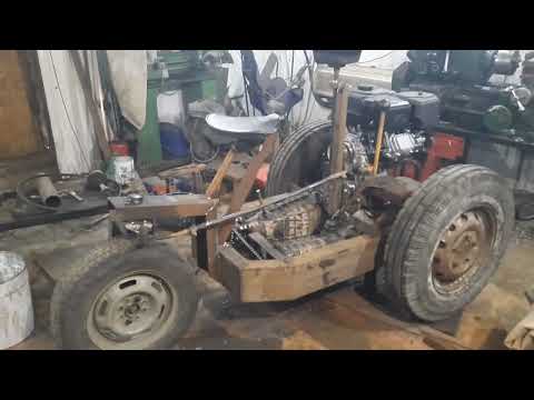 Видео: ТРЕХКОЛЕСНЫЙ ТРАКТОР. Часть 2. Шкивы и двигатель.