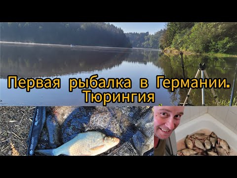 Видео: Первая рыбалка в Германии. Много леща.