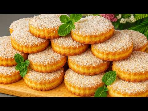 Видео: Всего 8 минут и печенье к кофе готово! Нежное, мягкое печенье к чаю! Быстрая выпечка!