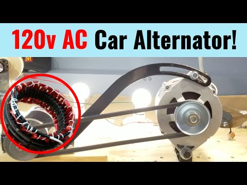 Видео: Я превратил автомобильный генератор в генератор переменного тока на 120 В!