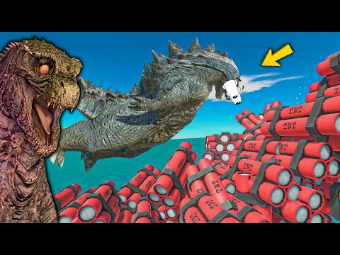 Видео: 10 000 TNT против Годзиллы в ARBS